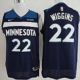 Timberwolves #22 Andrew Wiggins Navy Authentic Stitched NBA Jersey,baseball caps,new era cap wholesale,wholesale hats