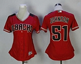 Women Arizona Diamondbacks #51 Randy Johnson Red Sedona New Cool Base baseball Jerseys,baseball caps,new era cap wholesale,wholesale hats