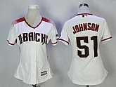 Women Arizona Diamondbacks #51 Randy Johnson White Sedona New Cool Base baseball Jerseys,baseball caps,new era cap wholesale,wholesale hats