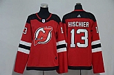 Women New Jersey Devils #13 Nico Hischier Red Adidas Stitched Jersey
