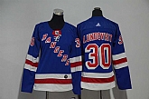 Women New York Rangers #30 Henrik Lundqvist Blue Adidas Stitched Jersey