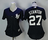 Women New York Yankees #27 Giancarlo Stanton Navy New Cool Base baseball Jerseys,baseball caps,new era cap wholesale,wholesale hats