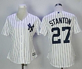 Women New York Yankees #27 Giancarlo Stanton White New Cool Base baseball Jerseys,baseball caps,new era cap wholesale,wholesale hats