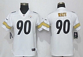 Women Nike Steelers #90 T.J. Watt White Vapor Untouchable Player Limited Jersey,baseball caps,new era cap wholesale,wholesale hats