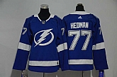 Women Tampa Bay Lightning #77 Victor Hedman Blue Adidas Stitched Jersey,baseball caps,new era cap wholesale,wholesale hats
