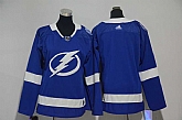 Women Tampa Bay Lightning Blank Blue Adidas Stitched Jersey