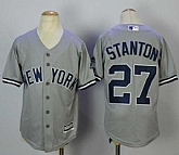 Youth New York Yankees #27 Giancarlo Stanton Gray New Cool Base baseball Jerseys,baseball caps,new era cap wholesale,wholesale hats
