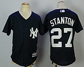 Youth New York Yankees #27 Giancarlo Stanton Navy New Cool Base baseball Jerseys,baseball caps,new era cap wholesale,wholesale hats