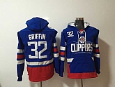 Clippers #32 Blake Griffin Blue All Stitched Hooded Sweatshirt,baseball caps,new era cap wholesale,wholesale hats