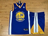 Nike Golden State Warriors #35 Kevin Durant Blue Swingman Stitched NBA Jersey(With Shorts),baseball caps,new era cap wholesale,wholesale hats