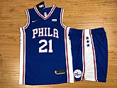 Nike Philadelphia 76ers #21 Joel Embiid Blue Swingman Stitched NBA Jersey(With Shorts),baseball caps,new era cap wholesale,wholesale hats