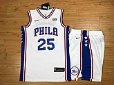Nike Philadelphia 76ers #25 Ben Simmons White Swingman Stitched NBA Jersey(With Shorts),baseball caps,new era cap wholesale,wholesale hats