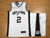 Nike San Antonio Spurs #2 Kawhi Leonard White Swingman Stitched NBA Jersey(With Shorts),baseball caps,new era cap wholesale,wholesale hats