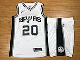 Nike San Antonio Spurs #20 Manu Ginobili White Swingman Stitched NBA Jersey(With Shorts),baseball caps,new era cap wholesale,wholesale hats