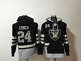 Oakland Raiders #24 Marshawn Lynch Black All Stitched Hooded Sweatshirt,baseball caps,new era cap wholesale,wholesale hats