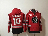Raptors #10 DeMar DeRozan Red All Stitched Hooded Sweatshirt,baseball caps,new era cap wholesale,wholesale hats