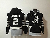 San Antonio Spurs #2 Kawhi Leonard Black All Stitched Hooded Sweatshirt,baseball caps,new era cap wholesale,wholesale hats