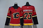 Women Calgary Flames #23 Sean Monahan Red Adidas Stitched Jersey