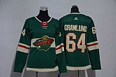 Women Minnesota Wild #64 Mikael Granlund Green Adidas Stitched Jersey