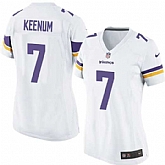 Women Nike Minnesota Vikings #7 Case Keenum White Game Jersey