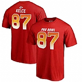 Chiefs 87 Travis Kelce AFC NFL Pro Line by Fanatics Branded 2018 Pro Bowl Name & Number T Shirt Red,baseball caps,new era cap wholesale,wholesale hats