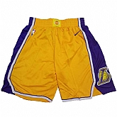 Lakers Yellow Nike NBA Shorts,baseball caps,new era cap wholesale,wholesale hats