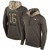 Nike 49ers 16 Joe Montana Men's Olive Salute To Service Pullover Hoodie,baseball caps,new era cap wholesale,wholesale hats