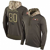 Nike 49ers 80 Jerry Rice Men's Olive Salute To Service Pullover Hoodie,baseball caps,new era cap wholesale,wholesale hats