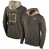 Nike Bears 13 Kevin White Men's Olive Salute To Service Pullover Hoodie,baseball caps,new era cap wholesale,wholesale hats