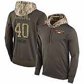 Nike Bears 40 Gale Sayers Men's Olive Salute To Service Pullover Hoodie,baseball caps,new era cap wholesale,wholesale hats
