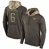 Nike Bears 6 Jay Cutler Men's Olive Salute To Service Pullover Hoodie,baseball caps,new era cap wholesale,wholesale hats