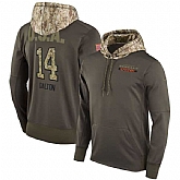 Nike Bengals 14 Andy Dalton Men's Olive Salute To Service Pullover Hoodie,baseball caps,new era cap wholesale,wholesale hats