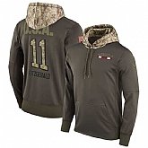 Nike Cardinals 11 Larry Fitzgerald Men's Olive Salute To Service Pullover Hoodie,baseball caps,new era cap wholesale,wholesale hats