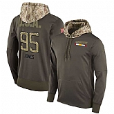 Nike Chiefs 95 Chris Jones Men's Olive Salute To Service Pullover Hoodie,baseball caps,new era cap wholesale,wholesale hats