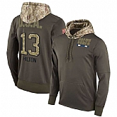 Nike Colts 13 T.Y. Hilton Men's Olive Salute To Service Pullover Hoodie,baseball caps,new era cap wholesale,wholesale hats