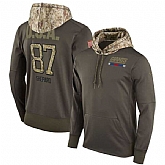 Nike Giants 87 Sterling Shepard Men's Olive Salute To Service Pullover Hoodie,baseball caps,new era cap wholesale,wholesale hats