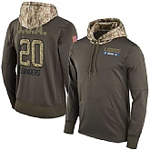 Nike Lions 20 Barry Sanders Men's Olive Salute To Service Pullover Hoodie,baseball caps,new era cap wholesale,wholesale hats