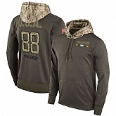 Nike Packers 88 Ty Montgomery Men's Olive Salute To Service Pullover Hoodie,baseball caps,new era cap wholesale,wholesale hats