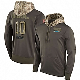 Nike Panthers 10 Corey Brown Men's Olive Salute To Service Pullover Hoodie,baseball caps,new era cap wholesale,wholesale hats