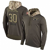Nike Rams 30 Todd Gurley II Men's Olive Salute To Service Pullover Hoodie,baseball caps,new era cap wholesale,wholesale hats