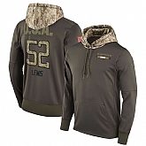 Nike Ravens 52 Ray Lewis Men's Olive Salute To Service Pullover Hoodie,baseball caps,new era cap wholesale,wholesale hats