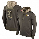 Nike Redskins 21 Sean Taylor Men's Olive Salute To Service Pullover Hoodie,baseball caps,new era cap wholesale,wholesale hats