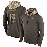 Nike Seahawks 12 Fan Men's Olive Salute To Service Pullover Hoodie,baseball caps,new era cap wholesale,wholesale hats