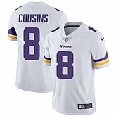 Nike Vikings 8 Kirk Cousins White Vapor Untouchable Player Limited Jersey,baseball caps,new era cap wholesale,wholesale hats