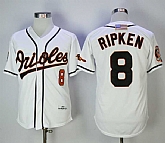 Orioles 8 Cal Ripken Jr White 2001 Mitchell & Ness baseball Jerseys,baseball caps,new era cap wholesale,wholesale hats