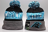 Panthers Team Logo Black Knit Hat,baseball caps,new era cap wholesale,wholesale hats