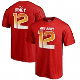 Patriots 12 Tom Brady AFC NFL Pro Line by Fanatics Branded 2018 Pro Bowl Name & Number T Shirt Red,baseball caps,new era cap wholesale,wholesale hats