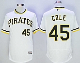 Pirates 45 Gerrit Cole White Flexbase baseball Jerseys,baseball caps,new era cap wholesale,wholesale hats