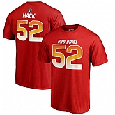 Raiders 52 Khalil Mack AFC NFL Pro Line by Fanatics Branded 2018 Pro Bowl Stack Name & Number T Shirt Red,baseball caps,new era cap wholesale,wholesale hats