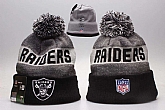 Raiders Team Logo Gray Knit Hat,baseball caps,new era cap wholesale,wholesale hats